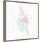 Salento Coast V (Seashell) by James Wiens 16-in. W x 16-in. H. Canvas Wall Art Print Framed in Grey